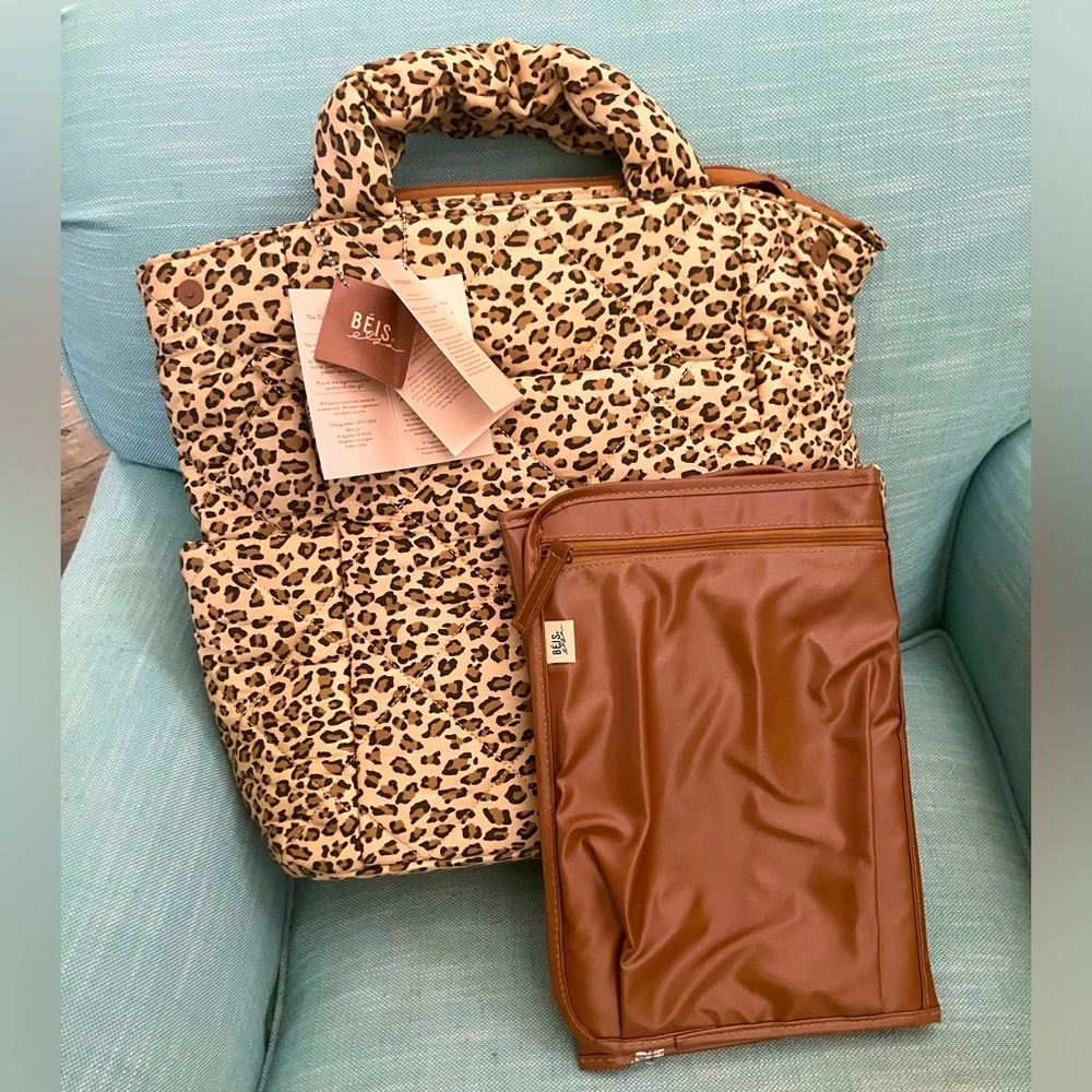 BEIS Diaper Backpack in Wild Child print, New With Tags